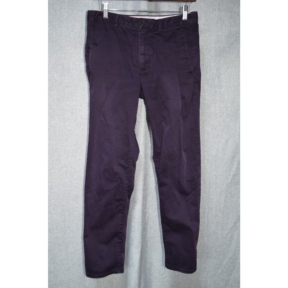 Theory Men’s Slim Fit Cotton Stretch Pants Purple Size 29 - Picture 1 of 3